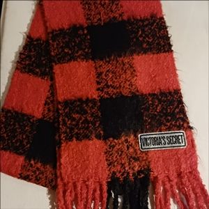 Victoria's Secret Scarlet Check Scarf